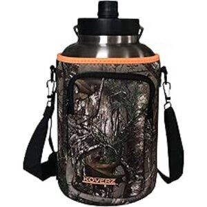 KOVERZ Water Bottle Carriers Realtree Camo Shoulder Strap Zip Pocket